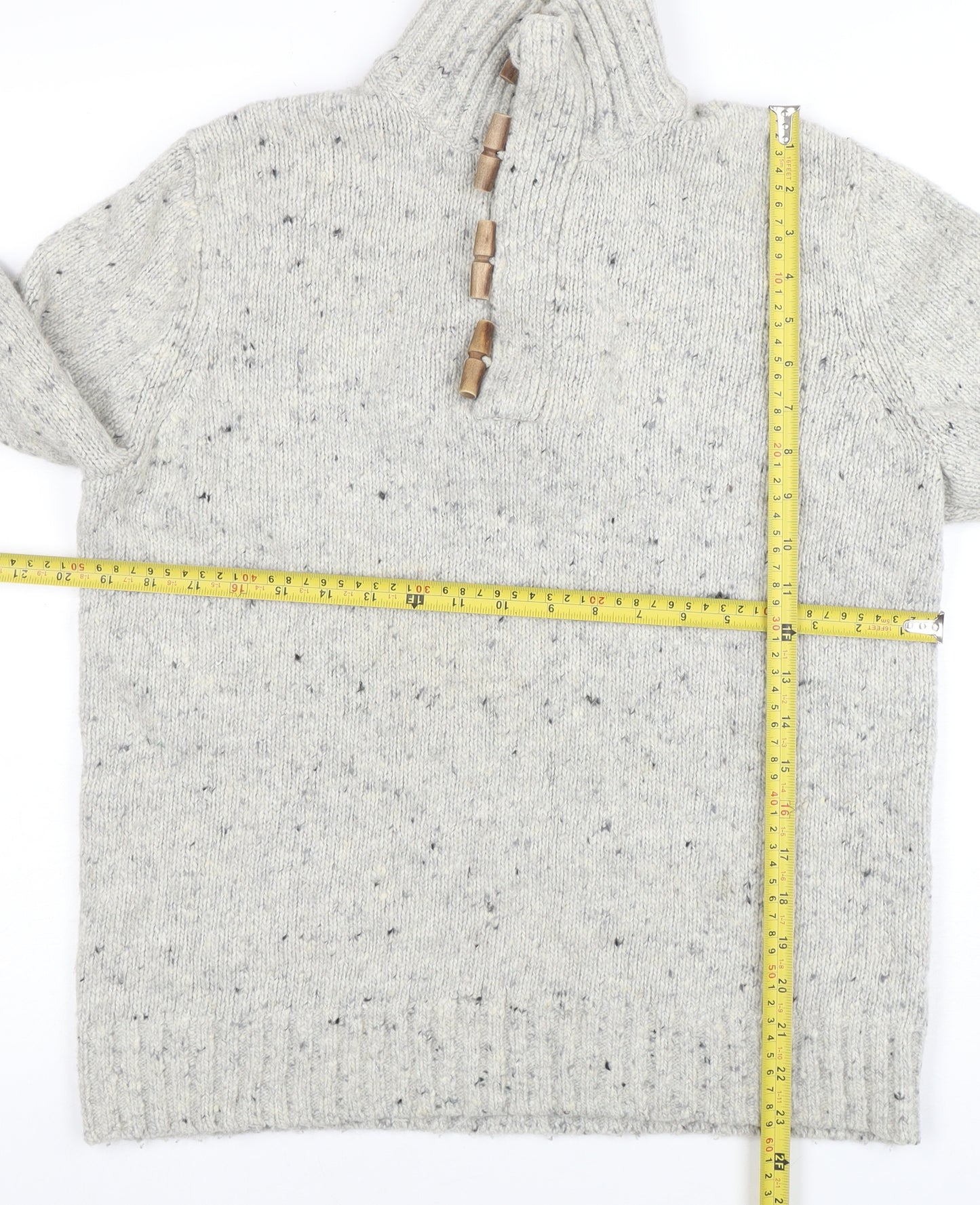 Banana Republic Men's Grey Wool Alpaca High Neck Pullover Jumper M