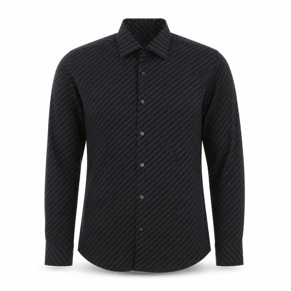 Burton Men's Black Striped Long Sleeve Button-Up Shirt Size S