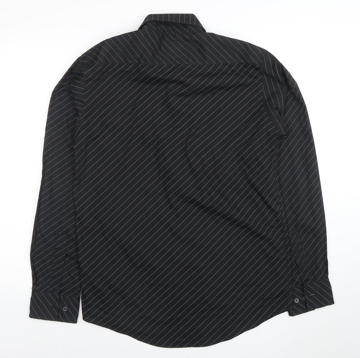 Burton Men's Black Striped Long Sleeve Button-Up Shirt Size S