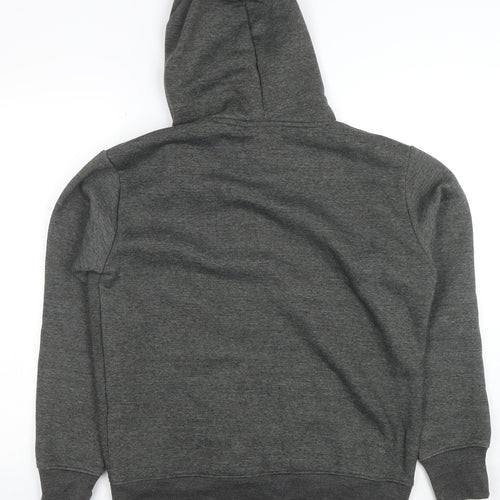 Bench Men’s Grey Pullover Hoodie L Regular Fit Logo Sweatshirt