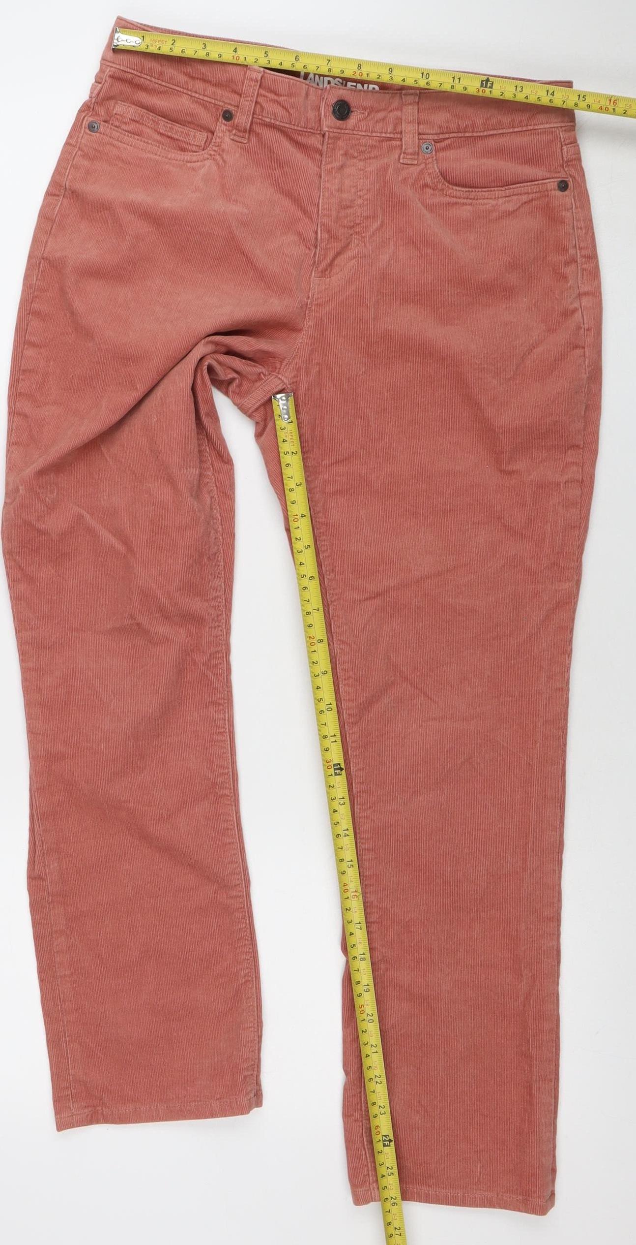 Lands' End Women’s Brown Corduroy Chino Trousers Size 12