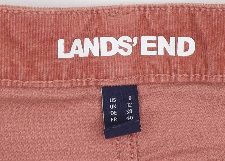Lands' End Women’s Brown Corduroy Chino Trousers Size 12