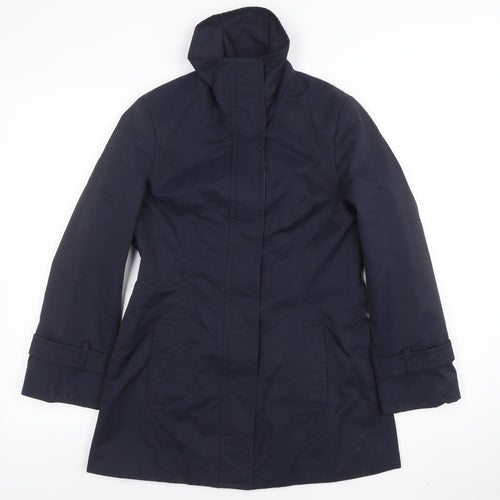 Precis Petite Womens Blue Mid-Length Trench Coat Size 6