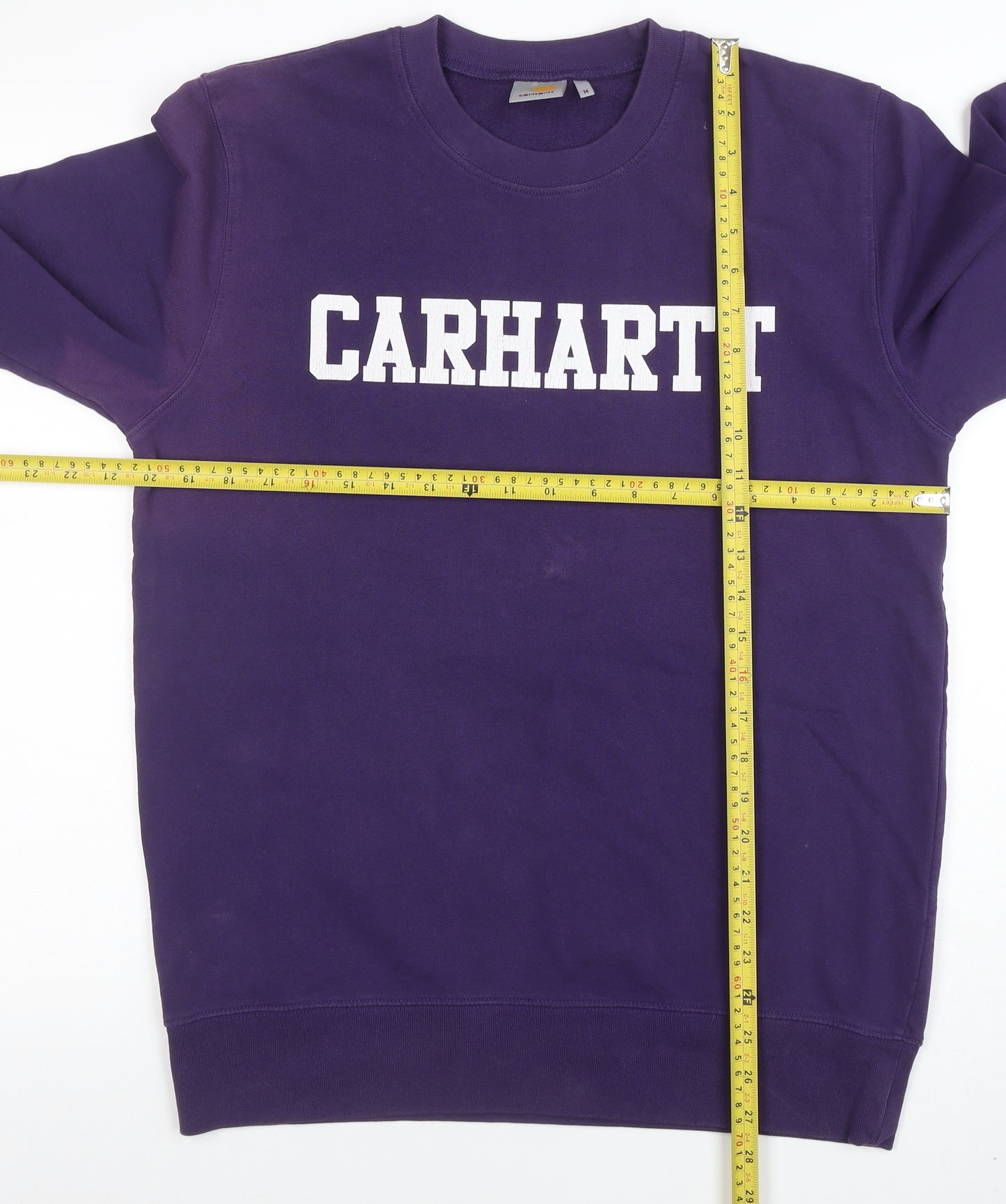 Carhartt Men's Purple Cotton Logo Pullover Sweatshirt M