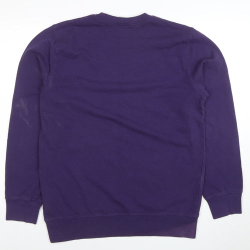 Carhartt Men's Purple Cotton Logo Pullover Sweatshirt M