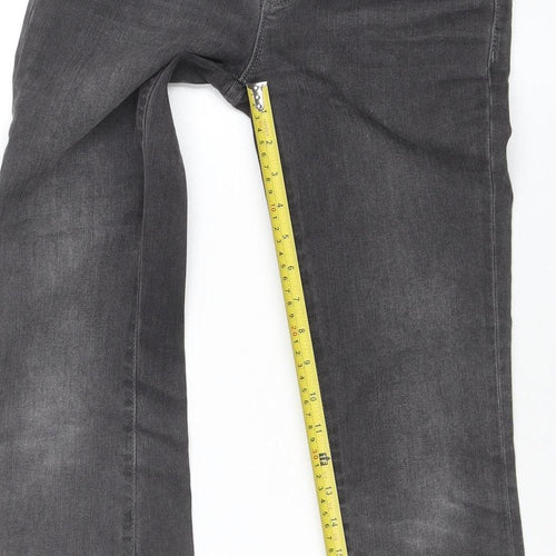 Free People Women’s Grey Stretch Straight Jeans W26 Mid Rise