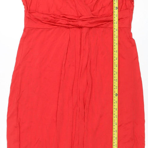 Boden Women's Red Long Sleeve Fit & Flare Viscose Dress Size 10L
