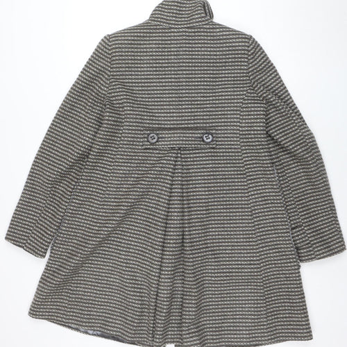 Next Signature Women's Grey Wool Blend Pea Coat Size 10