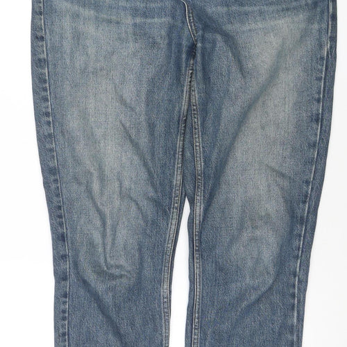 Topshop Women’s Blue Mom Jeans Size 14 Regular High Rise Denim
