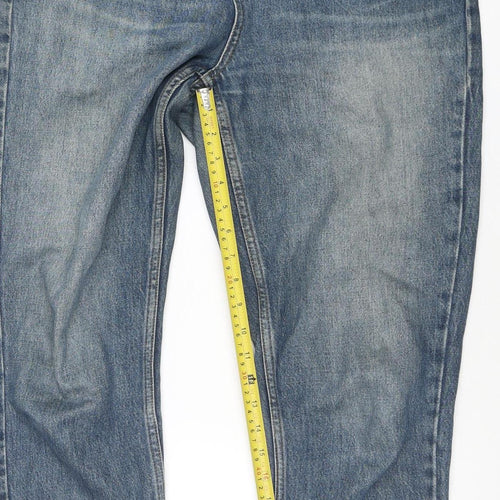 Topshop Women’s Blue Mom Jeans Size 14 Regular High Rise Denim
