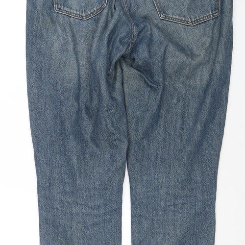 Topshop Women’s Blue Mom Jeans Size 14 Regular High Rise Denim