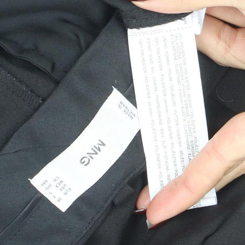 MNG Women's Black Regular Fit Pleated Work Trousers Size 10