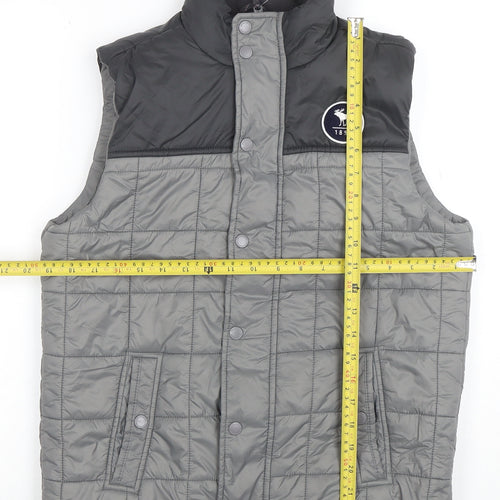 Abercrombie Kids Boys Grey Quilted Puffer Waistcoat 15-16 Years