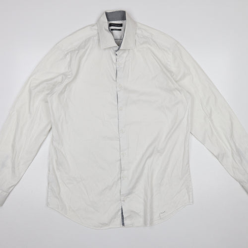 Marks and Spencer Autograph Men's White Tailored Fit Cotton Shirt 16.5in 42