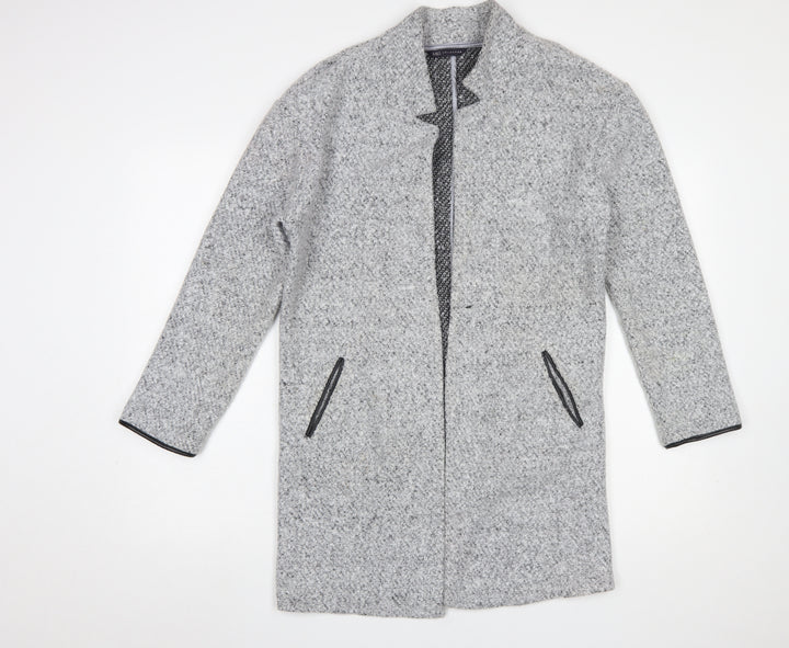 Marks and Spencer Women Grey Marl Long Sleeve Open Cardigan UK 10