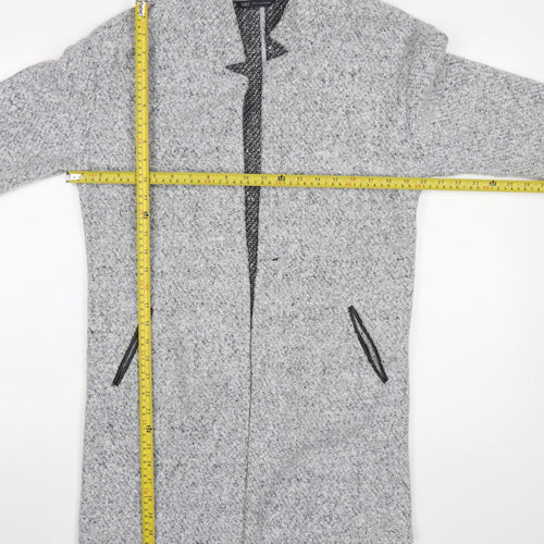 Marks and Spencer Women Grey Marl Long Sleeve Open Cardigan UK 10
