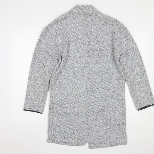 Marks and Spencer Women Grey Marl Long Sleeve Open Cardigan UK 10