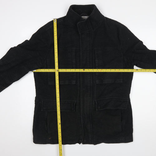 Marks and Spencer Men's Black L Military Jacket Cotton Blend