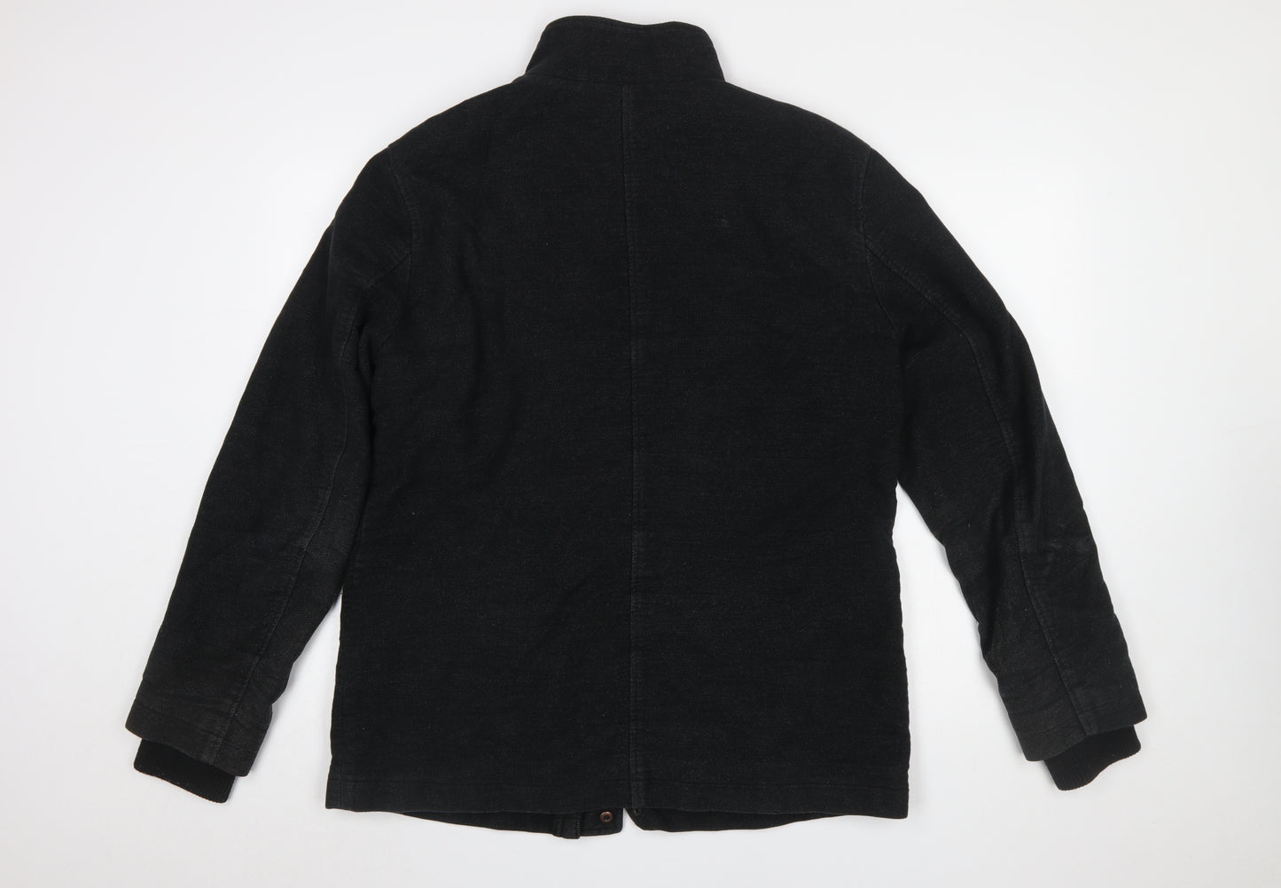 Marks and Spencer Men's Black L Military Jacket Cotton Blend