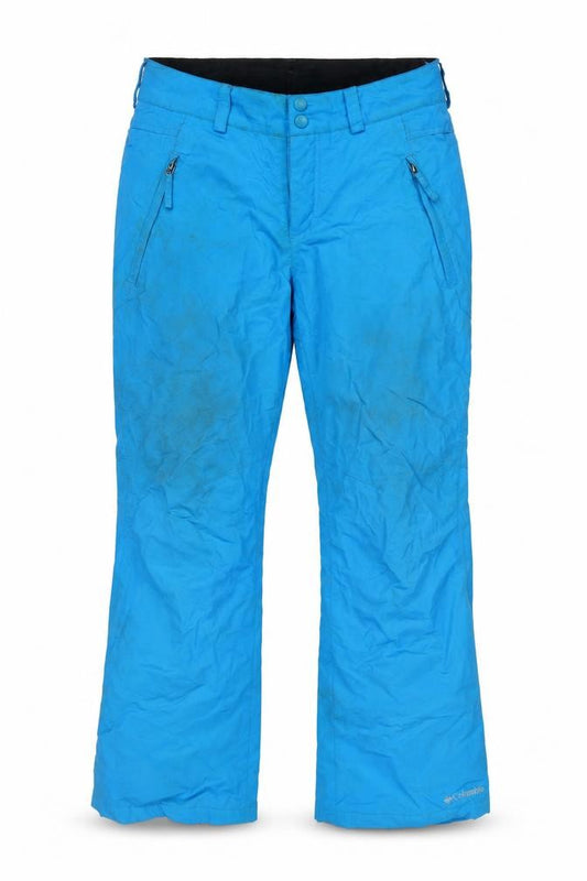 Front view of Columbia Men's Blue Regular Fit Waterproof Snow Pants S