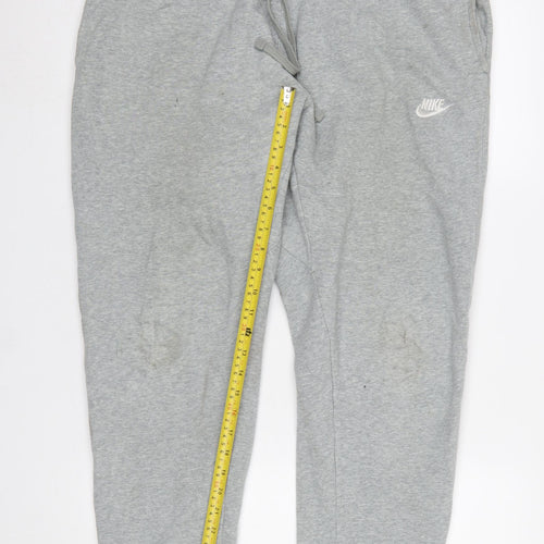 Nike Women's Grey XL Jogger Sweatpants with Logo and Drawstring