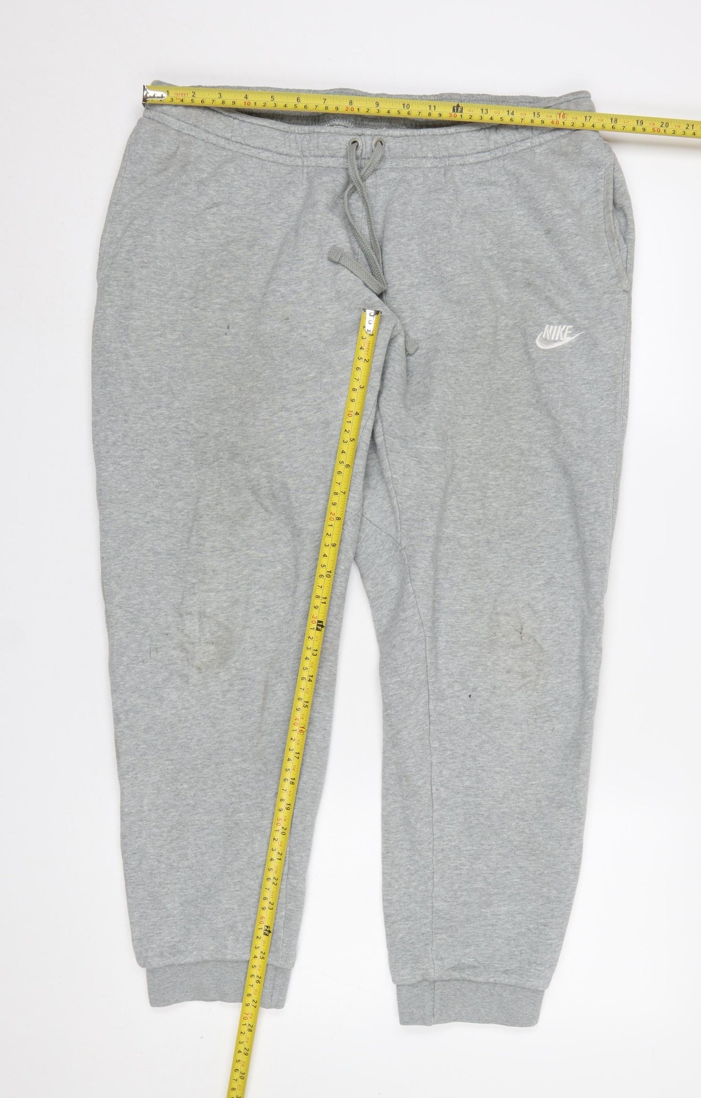Nike Women's Grey XL Jogger Sweatpants with Logo and Drawstring
