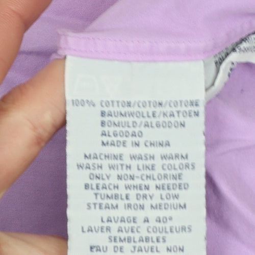 Ralph Lauren Men's Purple Button-Down Slim Fit Cotton Shirt XL