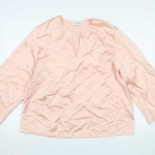 Marks and Spencer Autograph Women Pink Lyocell Blend Tunic Blouse Size 10