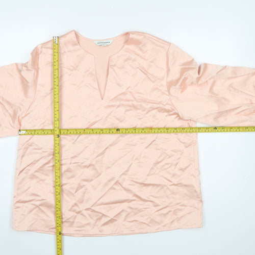 Marks and Spencer Autograph Women Pink Lyocell Blend Tunic Blouse Size 10