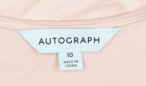 Marks and Spencer Autograph Women Pink Lyocell Blend Tunic Blouse Size 10