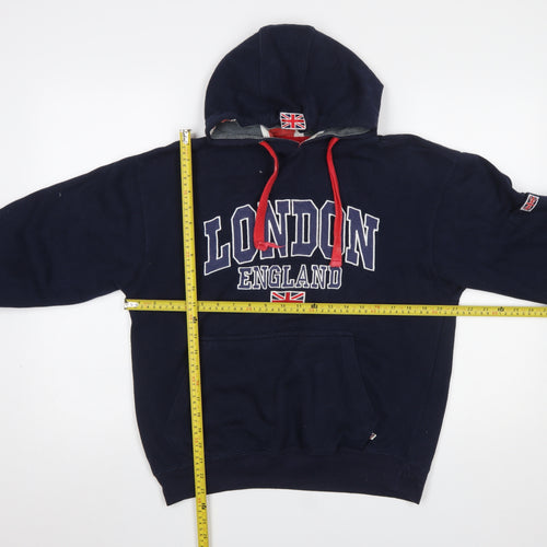 S.O.L.L. Womens Navy London England Hoodie XS Pullover Fleece