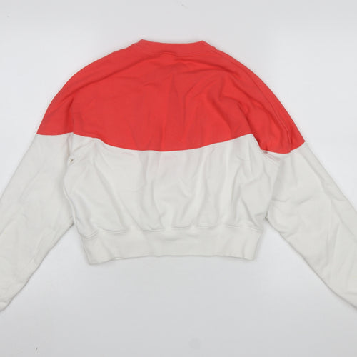 Nike Women's Red & White Crew Neck Pullover Sweatshirt Size S