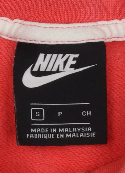 Nike Women's Red & White Crew Neck Pullover Sweatshirt Size S