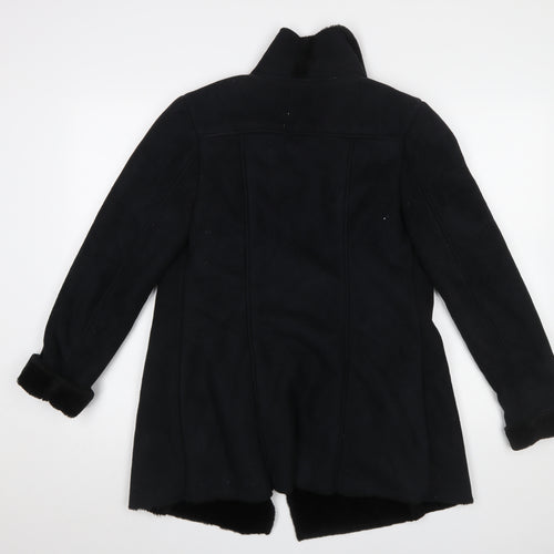 New Look Women’s Black Faux Fur Lined Biker Jacket UK 10