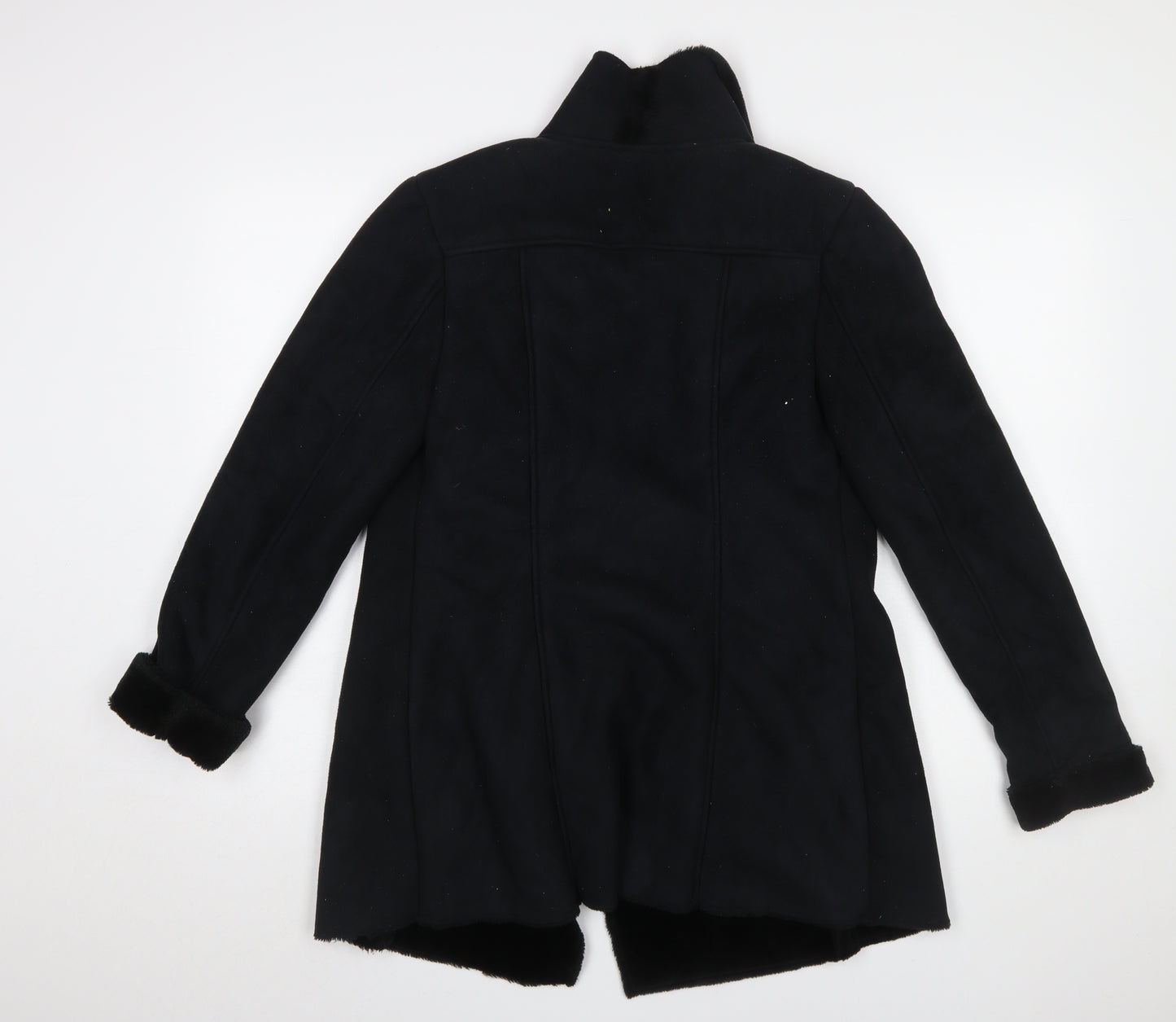 New Look Women’s Black Faux Fur Lined Biker Jacket UK 10