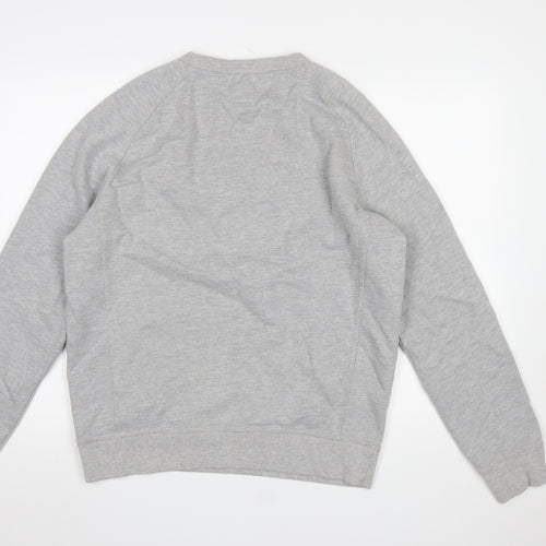 Champion Mens Grey Large Pullover Sweatshirt Embroidered Logo