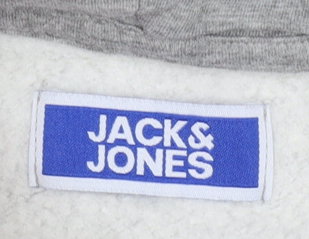 Jack & Jones Boys Grey Hooded Pullover Sweatshirt Size 152cm