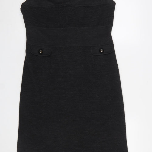 Marks and Spencer Womens Grey Sheath Knee Length Dress Size 14