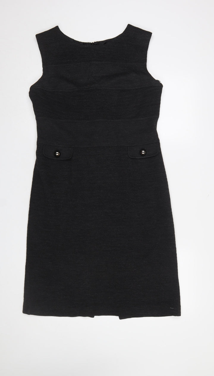 Marks and Spencer Womens Grey Sheath Knee Length Dress Size 14
