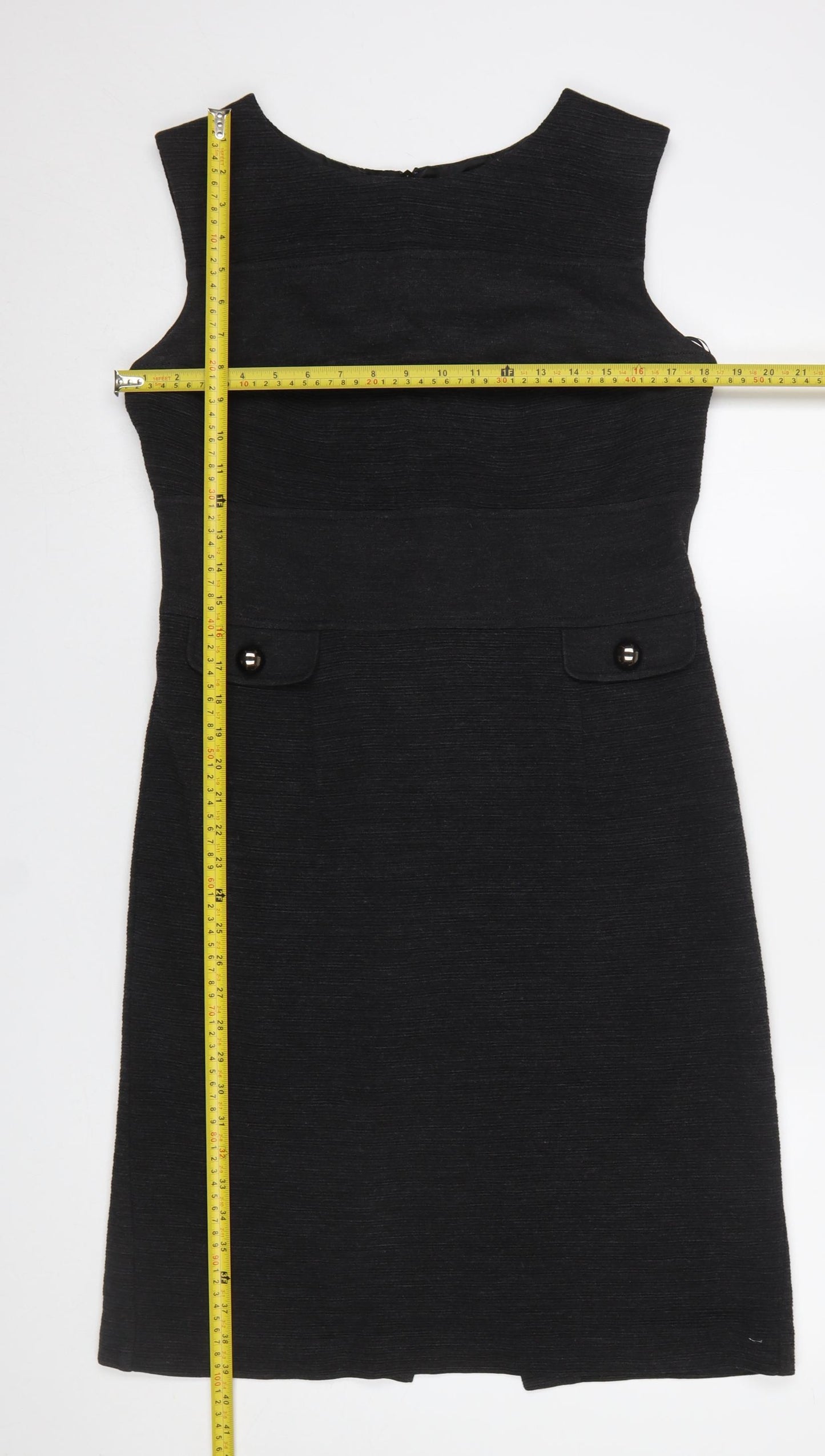 Marks and Spencer Womens Grey Sheath Knee Length Dress Size 14