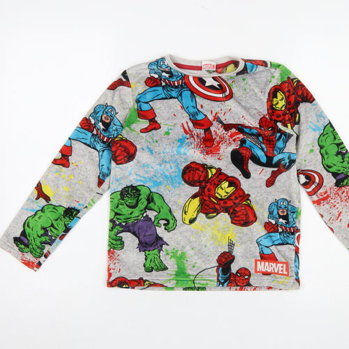 Marvel Boys Multicoloured 8-9 Years Long Sleeve Superhero Pyjama Top