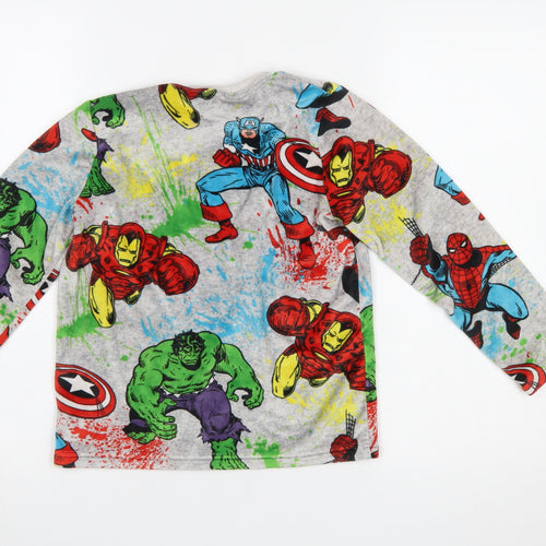 Marvel Boys Multicoloured 8-9 Years Long Sleeve Superhero Pyjama Top