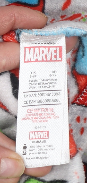 Marvel Boys Multicoloured 8-9 Years Long Sleeve Superhero Pyjama Top