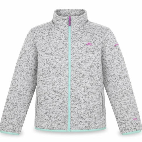 Trespass Girls Grey Full Zip Fleece Jacket 11-12 Years Lightweight Outdoor