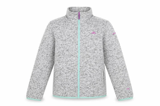 Trespass Girls Grey Full Zip Fleece Jacket 11-12 Years Lightweight Outdoor