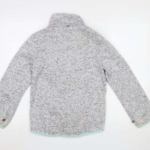 Trespass Girls Grey Full Zip Fleece Jacket 11-12 Years Lightweight Outdoor