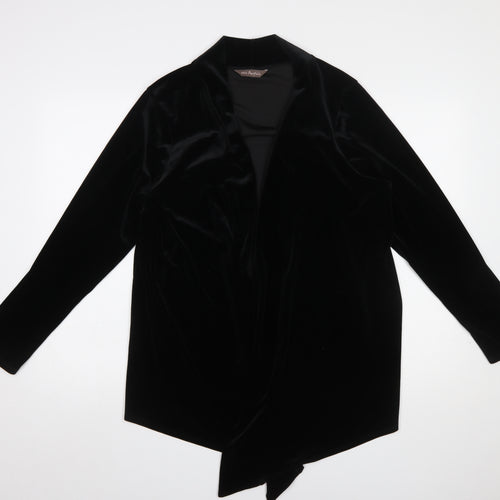 Marks and Spencer Women Black Velvet Wrap Blouse UK 20