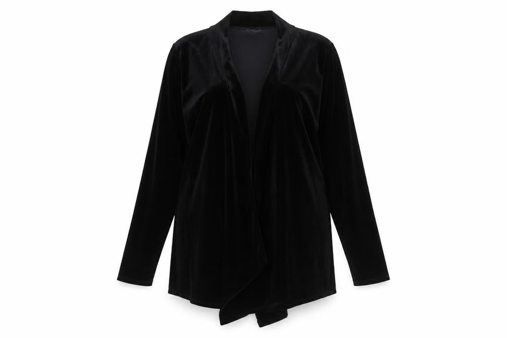 Marks and Spencer Women Black Velvet Wrap Blouse UK 20
