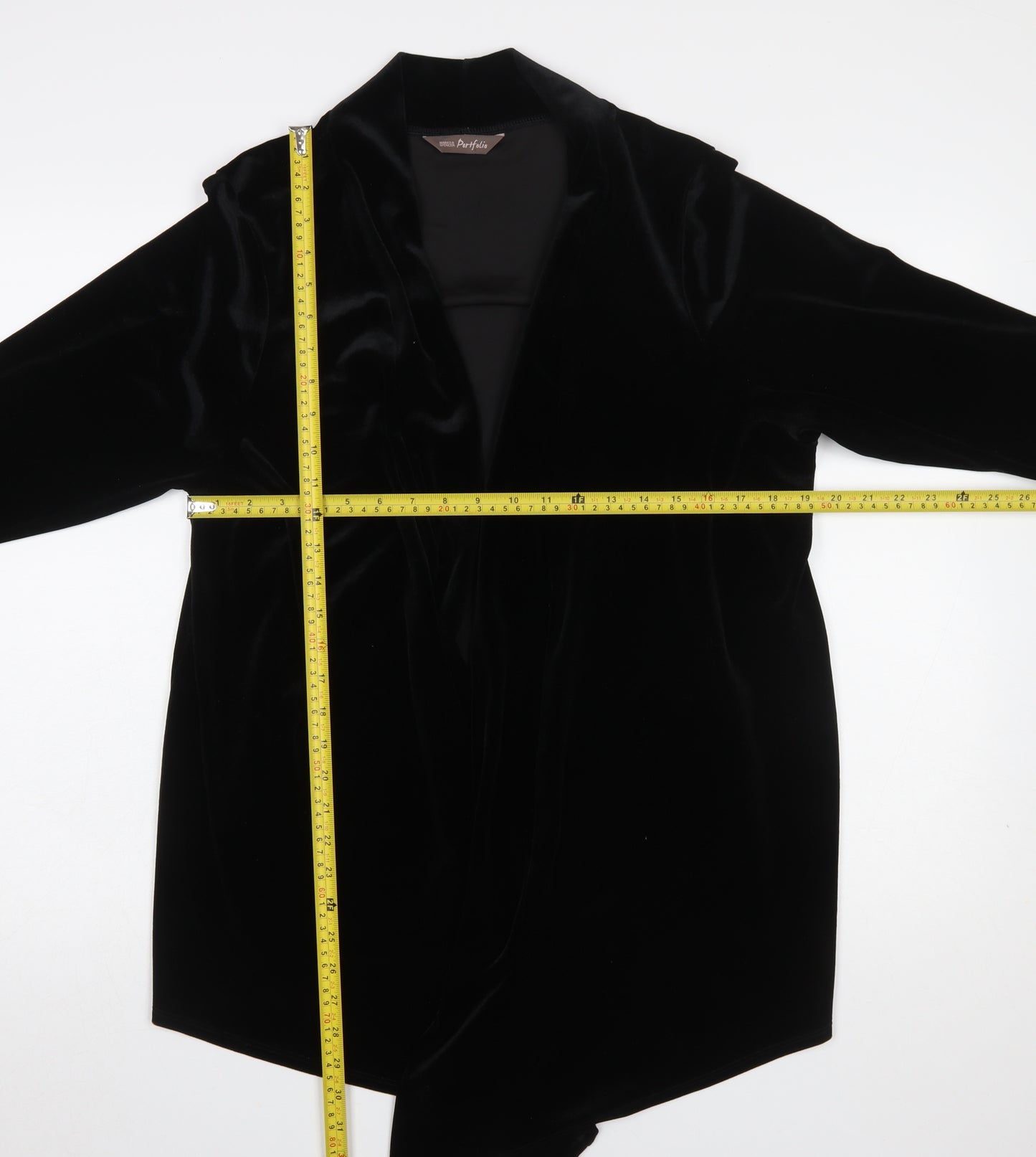 Marks and Spencer Women Black Velvet Wrap Blouse UK 20