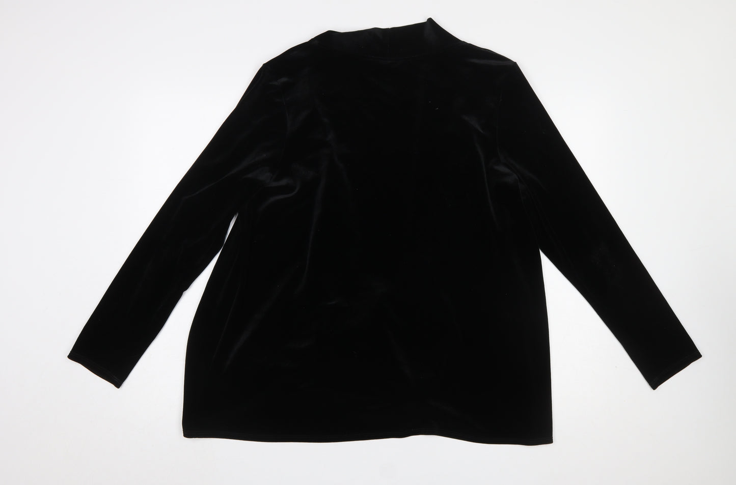 Marks and Spencer Women Black Velvet Wrap Blouse UK 20